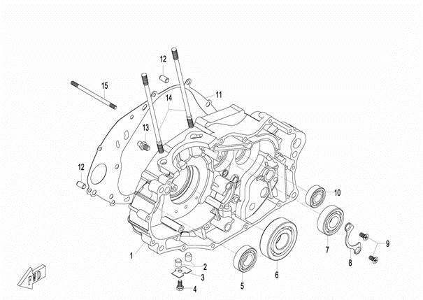 E03 - RIGHT CRANKCASE