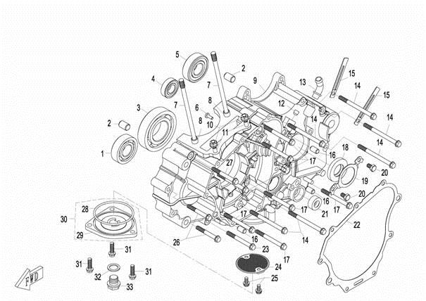 E01-1 - LEFT CRANKCASE