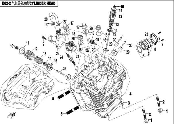 E02-2 - CYLINDER HEAD ASSY.