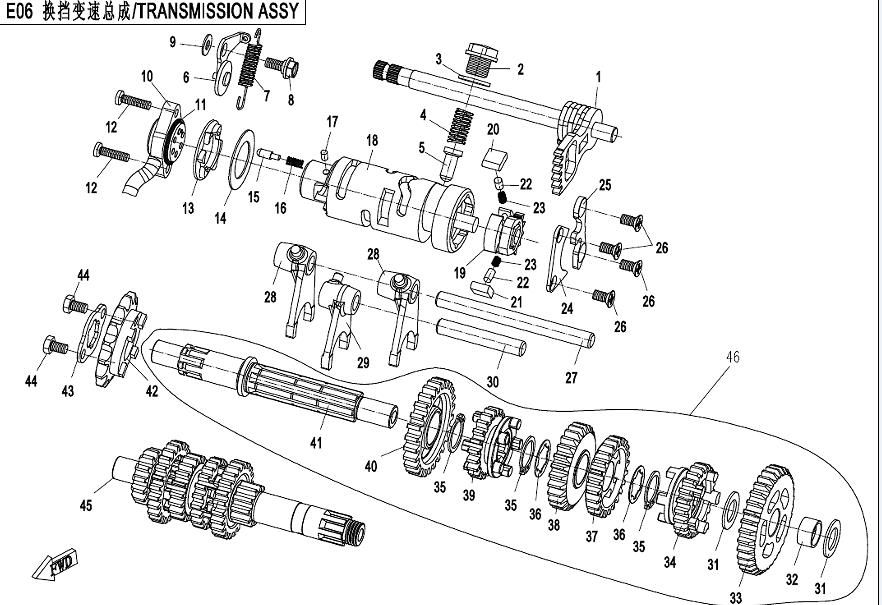 E06 - TRANSMISSION ASSY
