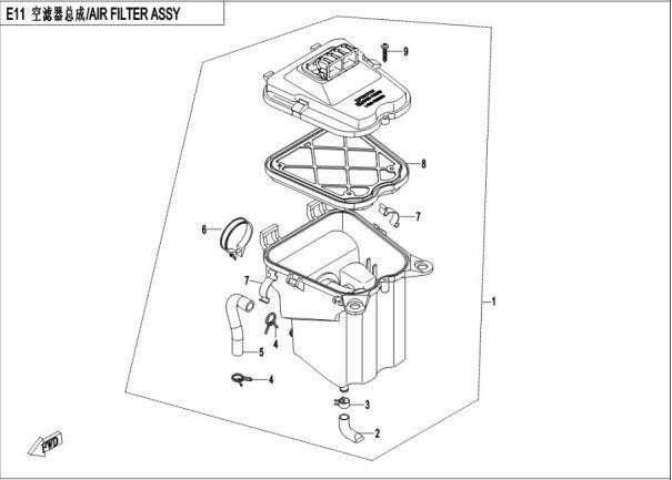 E11 - AIR FILTER ASSY