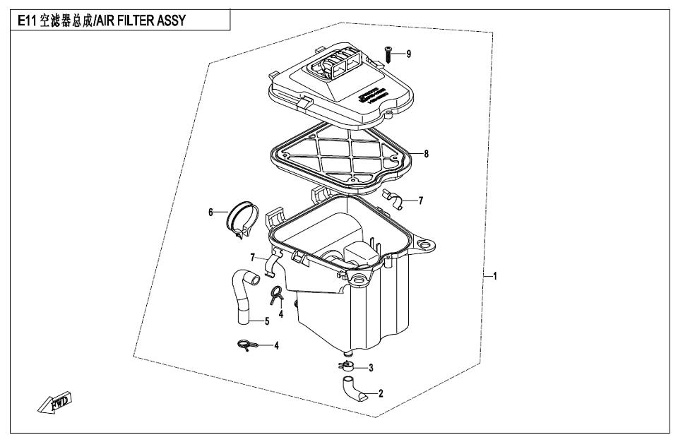 E11 - AIR FILTER ASSY