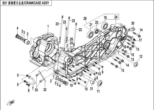 E01-1 - CRANKCASE ASSY