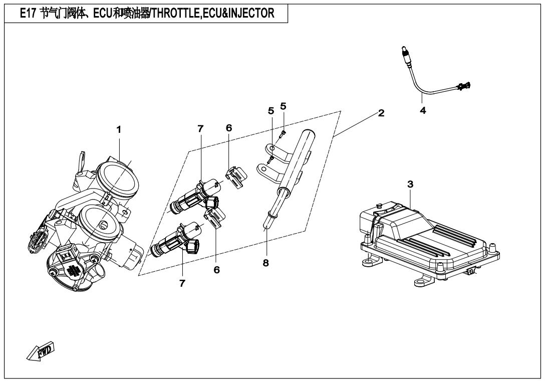 E17 - THROTTLE,ECU&INJECTOR
