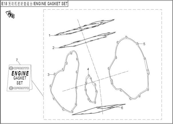 E18 - ENGINE GASKET SET