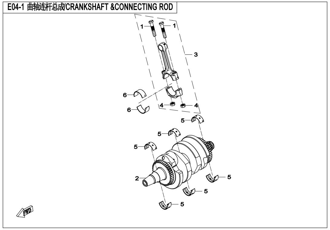 E04-1 - CRANKSHAFT &CONNECTING ROD