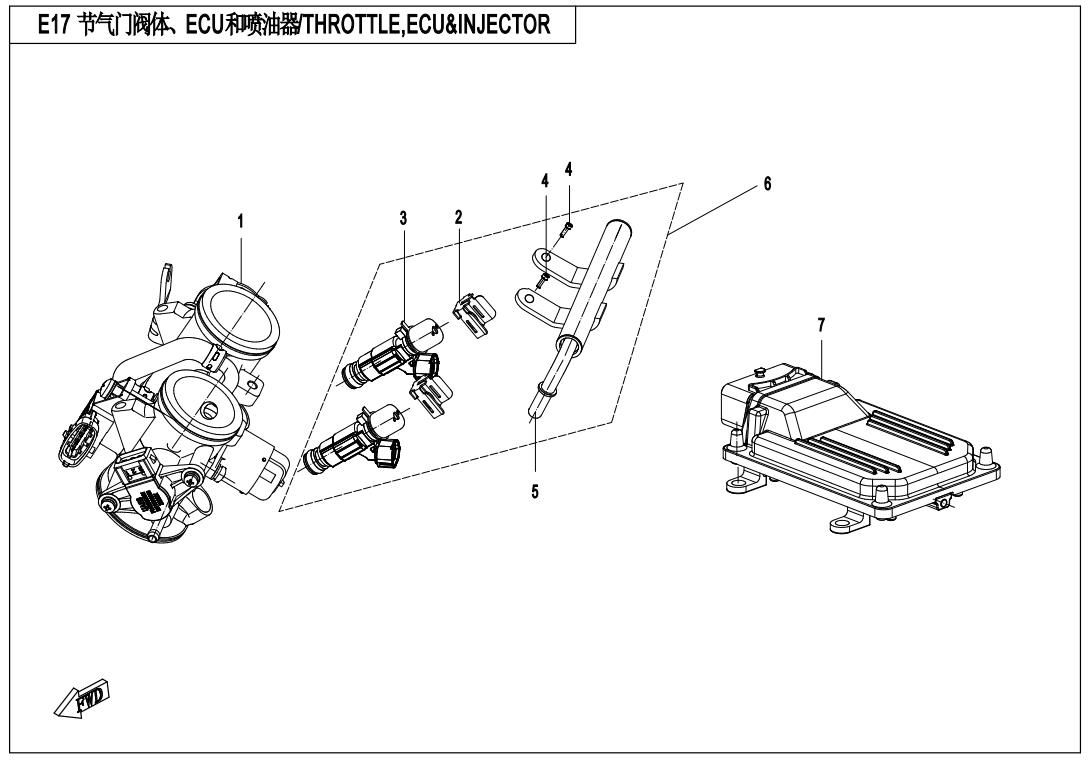 E17 - THROTTLE,ECU&INJECTOR