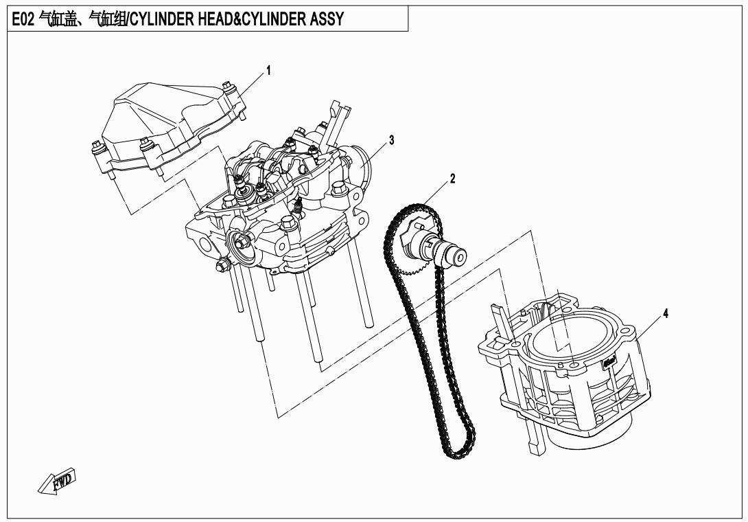 E02 - CYLINDER HEAD&CYLINDER ASSY.