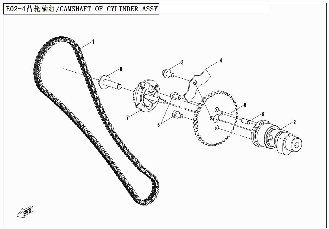 E02-4 - CAMSHAFT OF CYLINDER ASSY