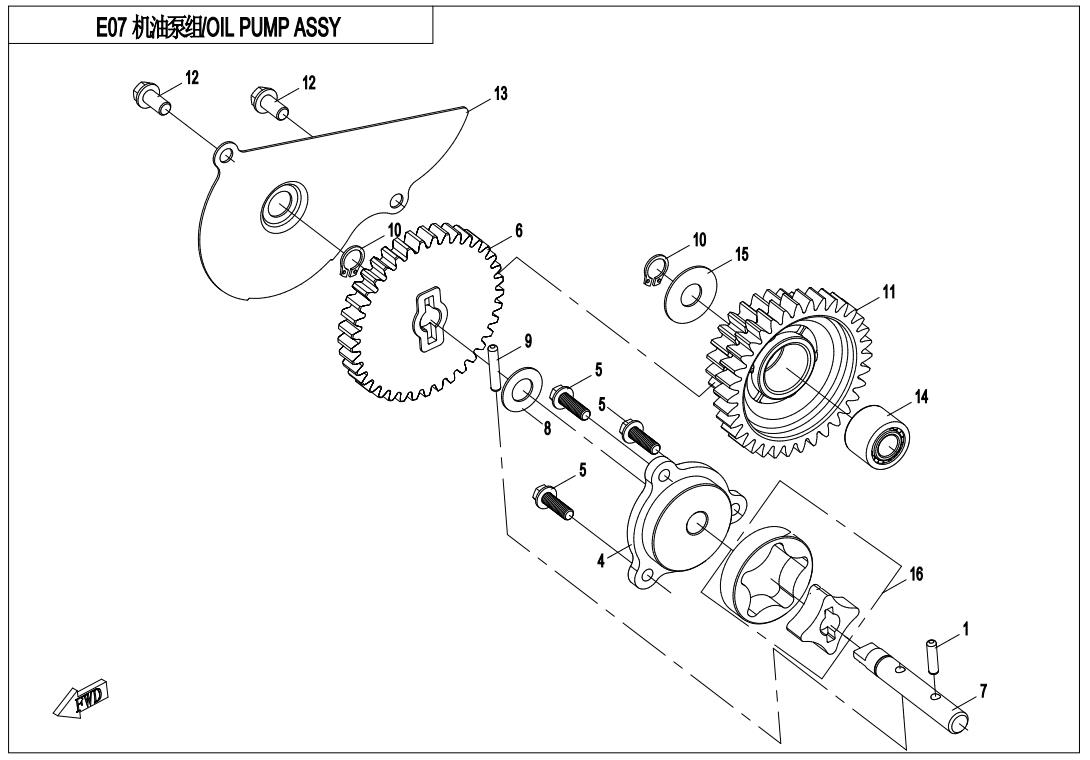 E07 - OIL PUMP ASSY