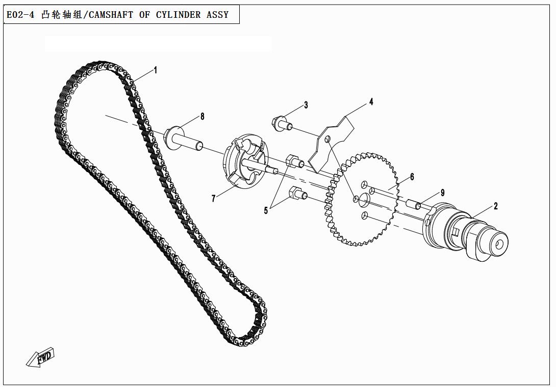 E02-4 - CAMSHAFT OF CYLINDER ASSY