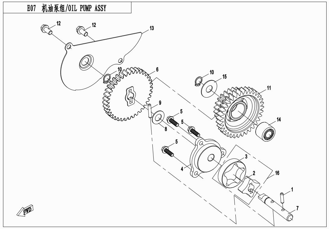 E07 - OIL PUMP ASSY