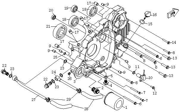 E02 - LEFT CRANKCASE