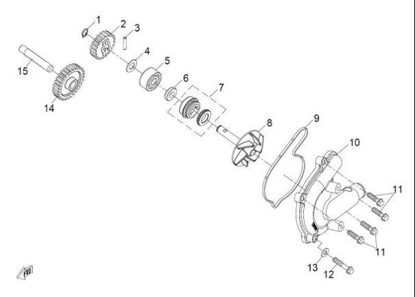 E08 - WATER PUMP ASSY