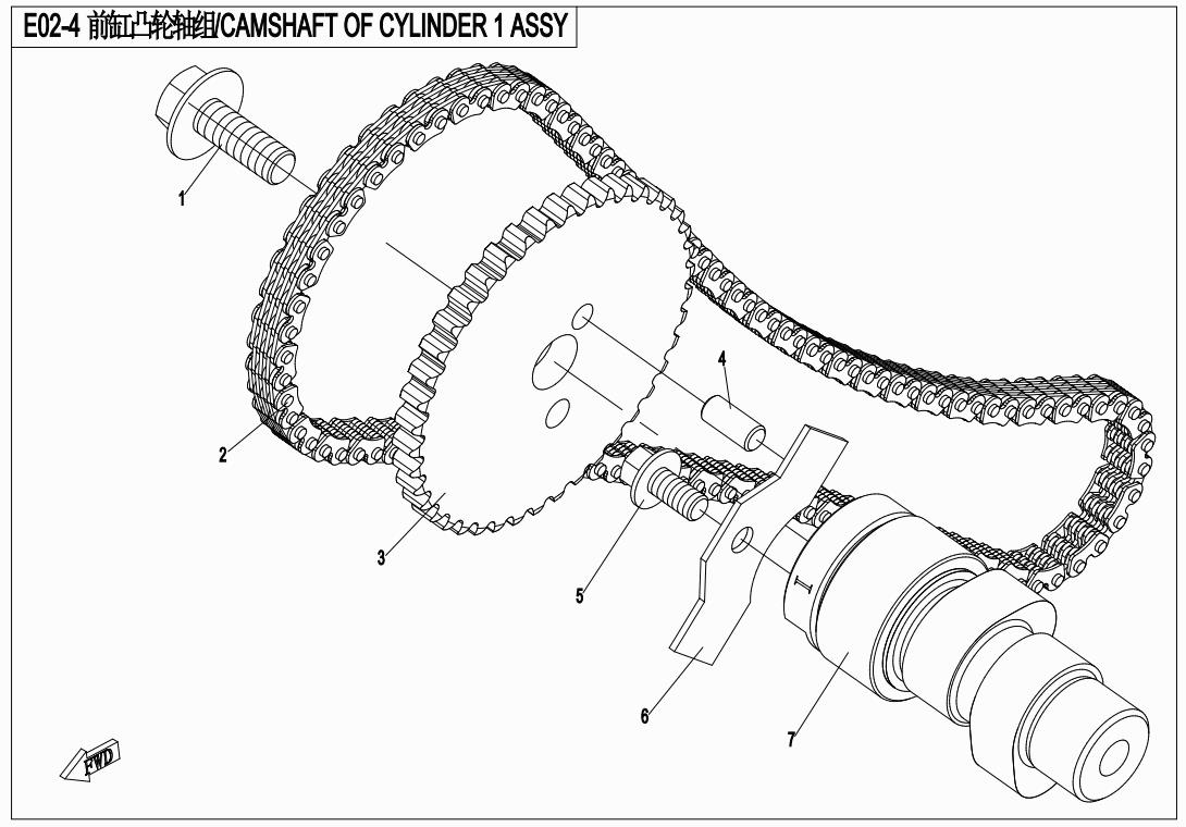 E02-4 - CAMSHAFT OF CYLINDER 1 ASSY