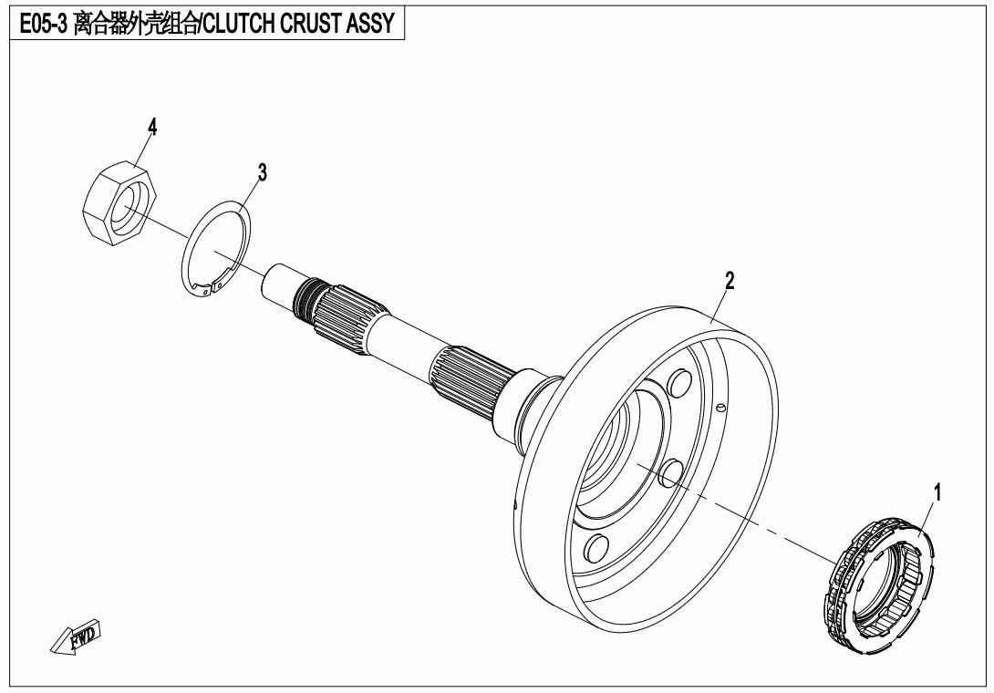 E05-3 - CLUTCH CRUST ASSY