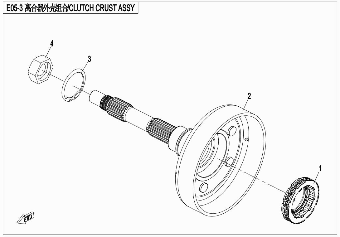 E05-3 - CLUTCH CRUST ASSY
