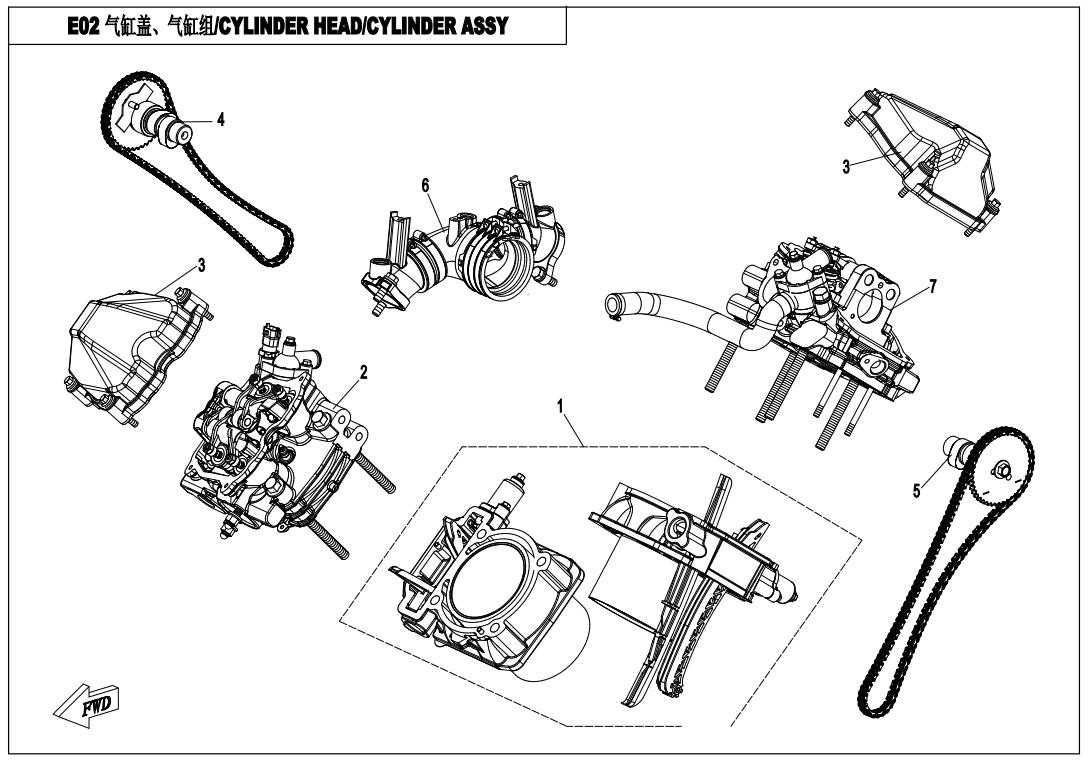 E02 - CYLINDER HEAD & CYLINDER ASSY