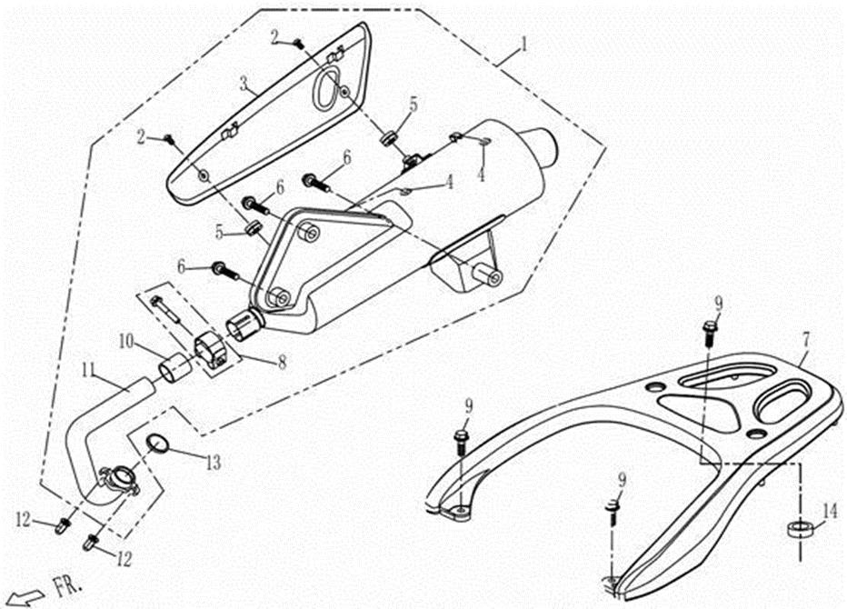 F11 - RACK, MUFFLER (CARBURETOR)