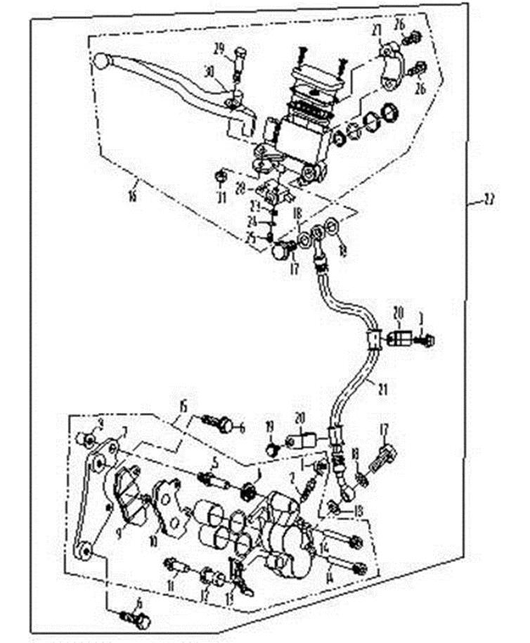 F16 - HYDRAULIC BRAKE (FRONT)