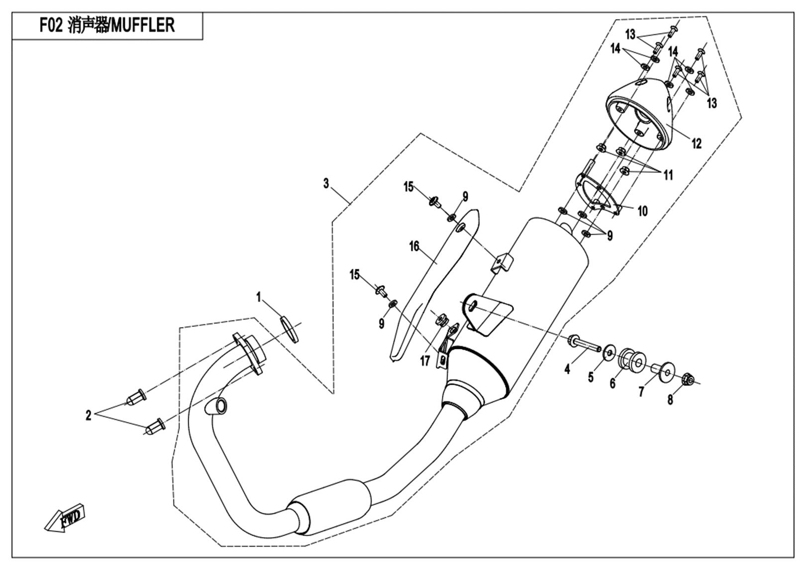 F02-A - MUFFLER(ENGLISH)