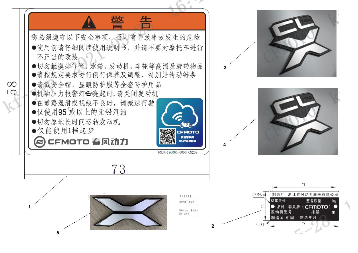 F19-1 - WARNING DECAL KITS