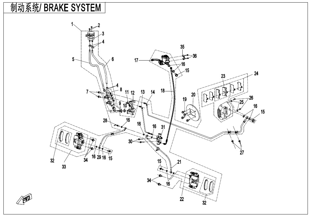 F08-1-C-V3(美规) - BRAKE SYSTEM