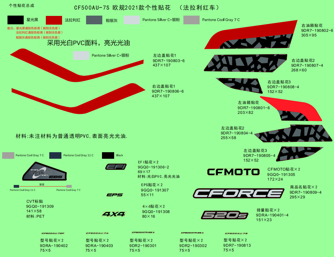 F19-1-F - DECAL(INTERNATIONAL & 2021 FERRARI RED)
