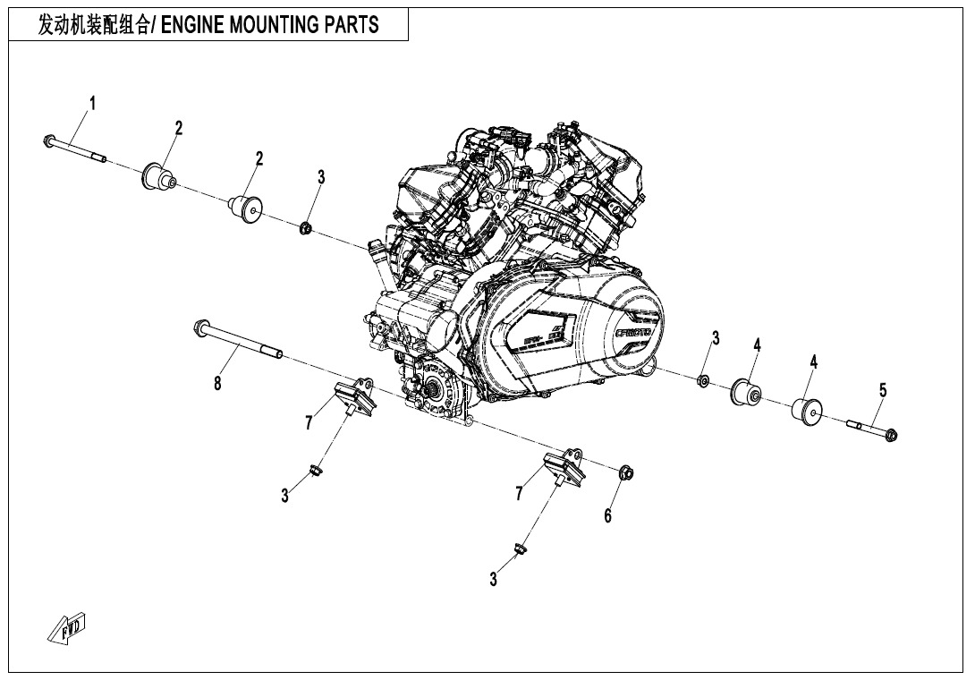 F00-1 - ENGINE MOUNTING PARTS