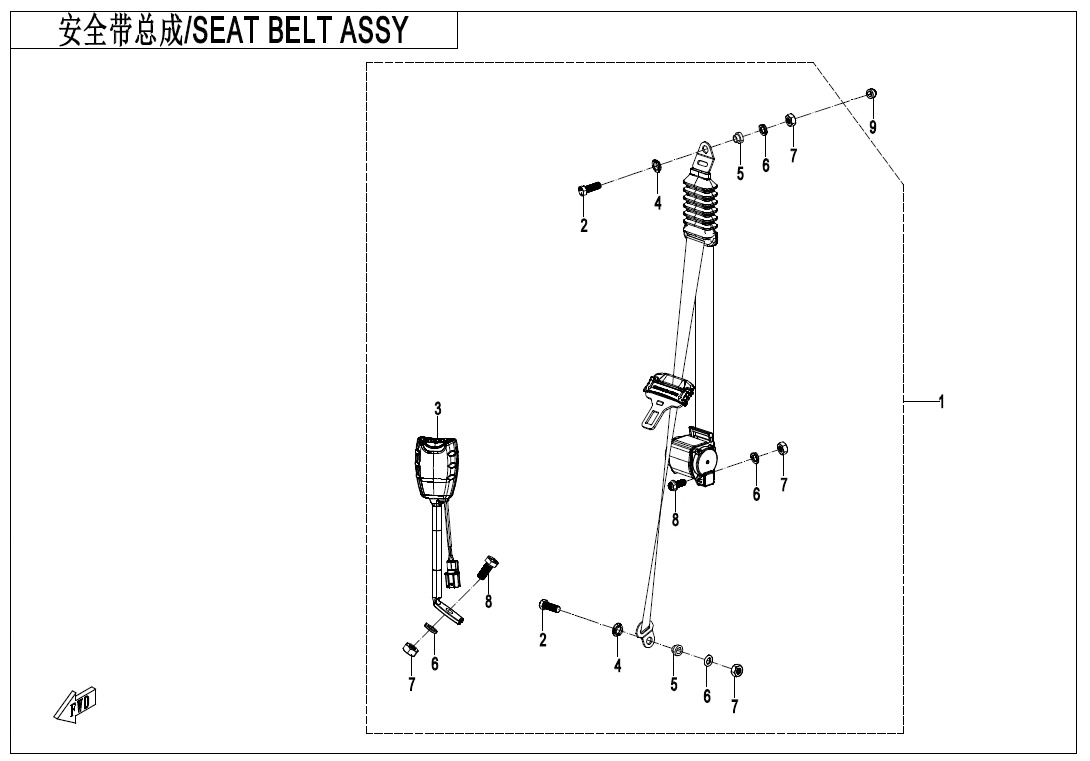 F34-1 - SEAT BELT ASSY(FRONT SEAT)