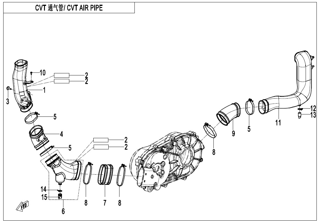 F00-2-V2 - CVT AIR PIPE