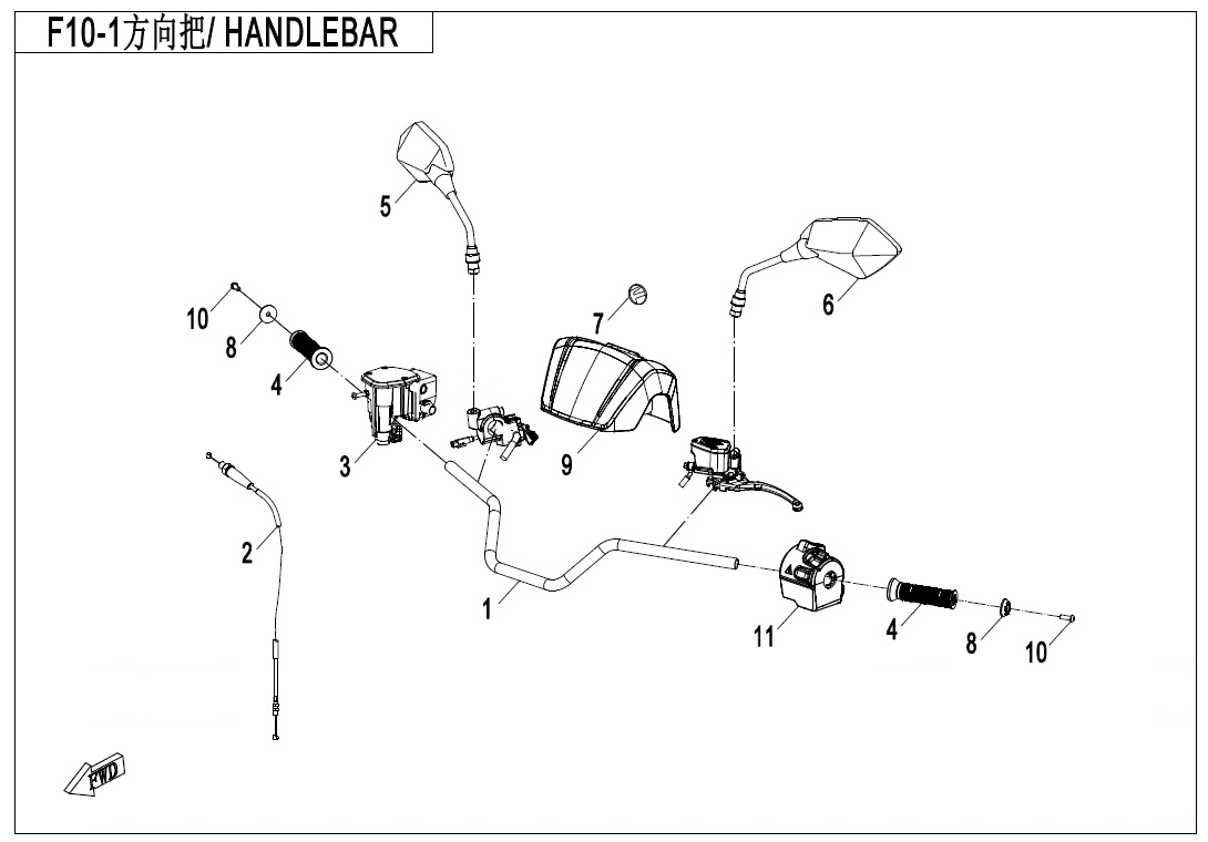 F10-1 - HANDLEBAR