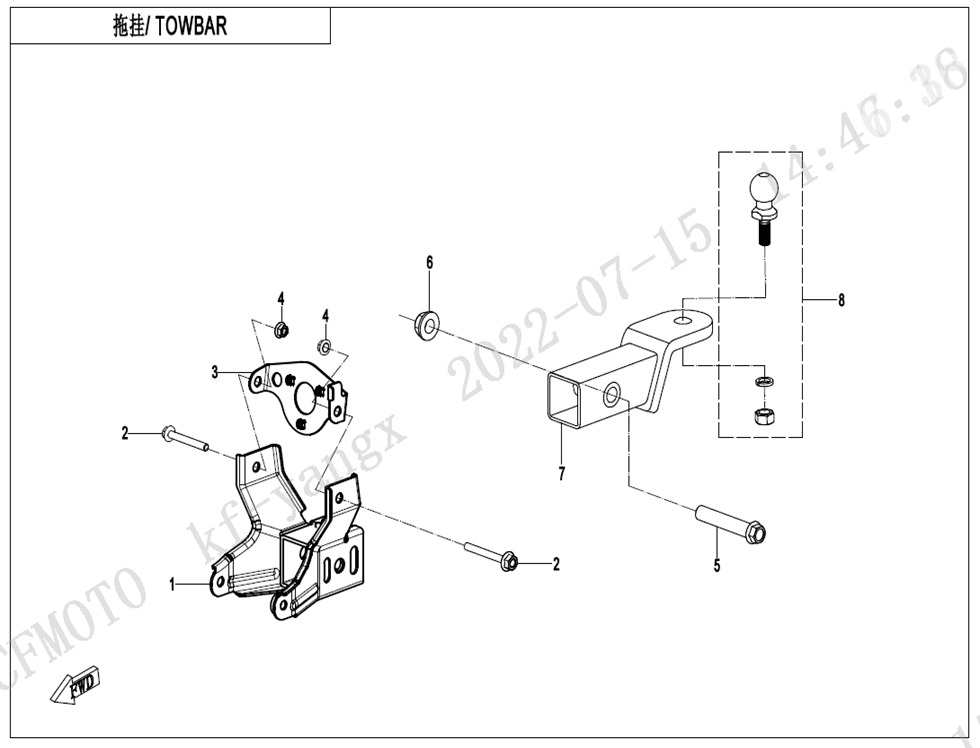 F40-B - TOWBAR(BOLT CONNECTION)
