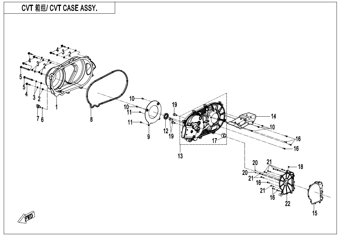 E01-3-V2 - CVT CASE ASSY.