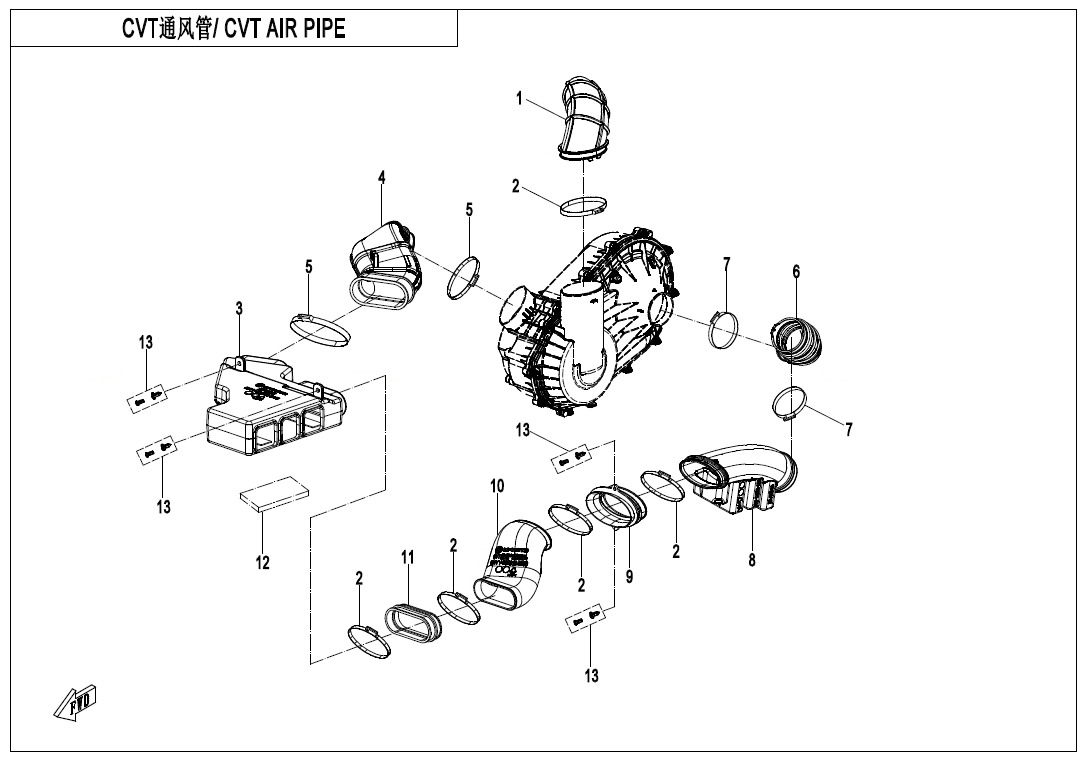 F00-2 - CVT AIR PIPE