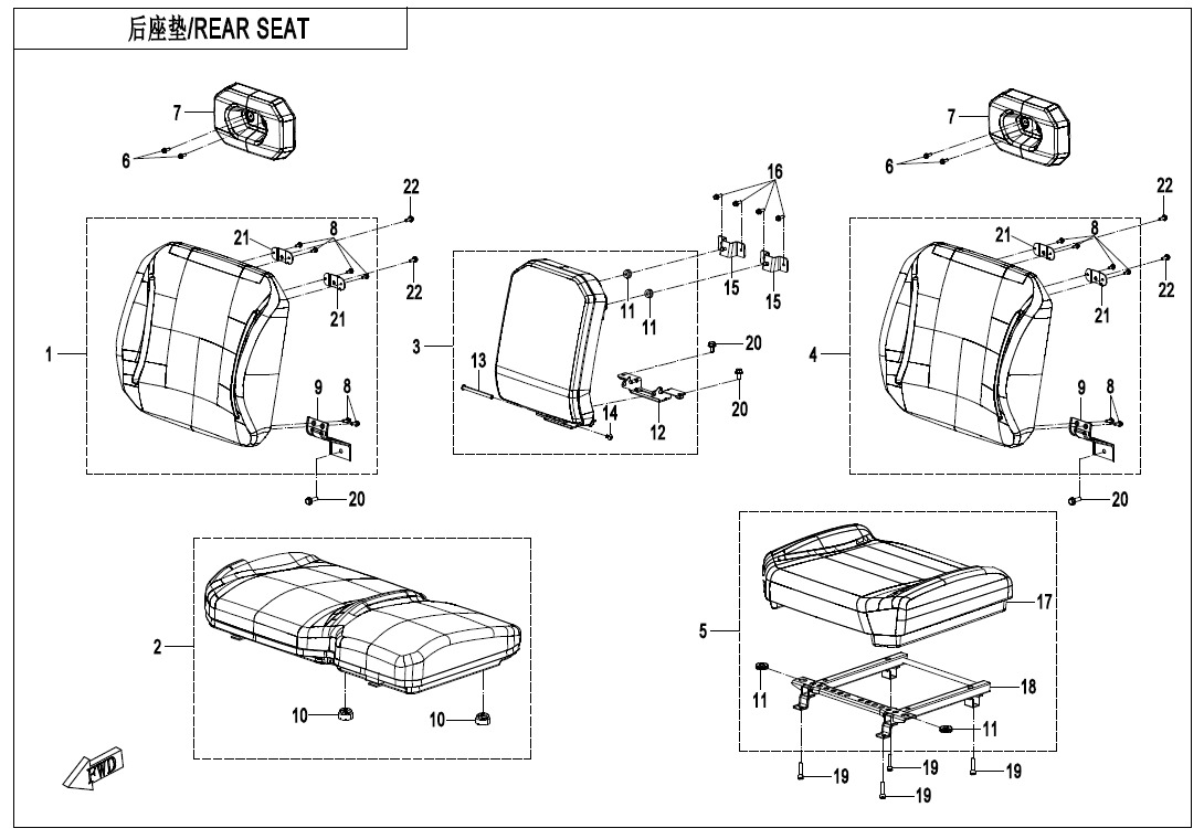 F13-2 - REAR SEAT