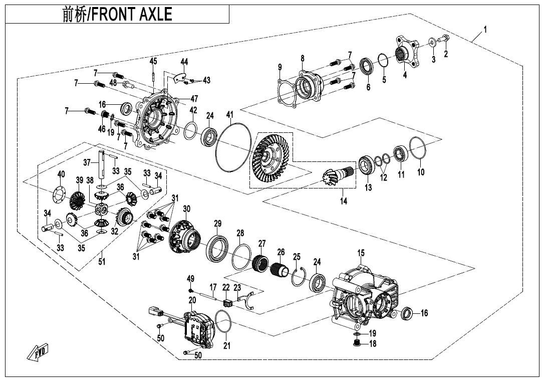 F31 - FRONT AXLE