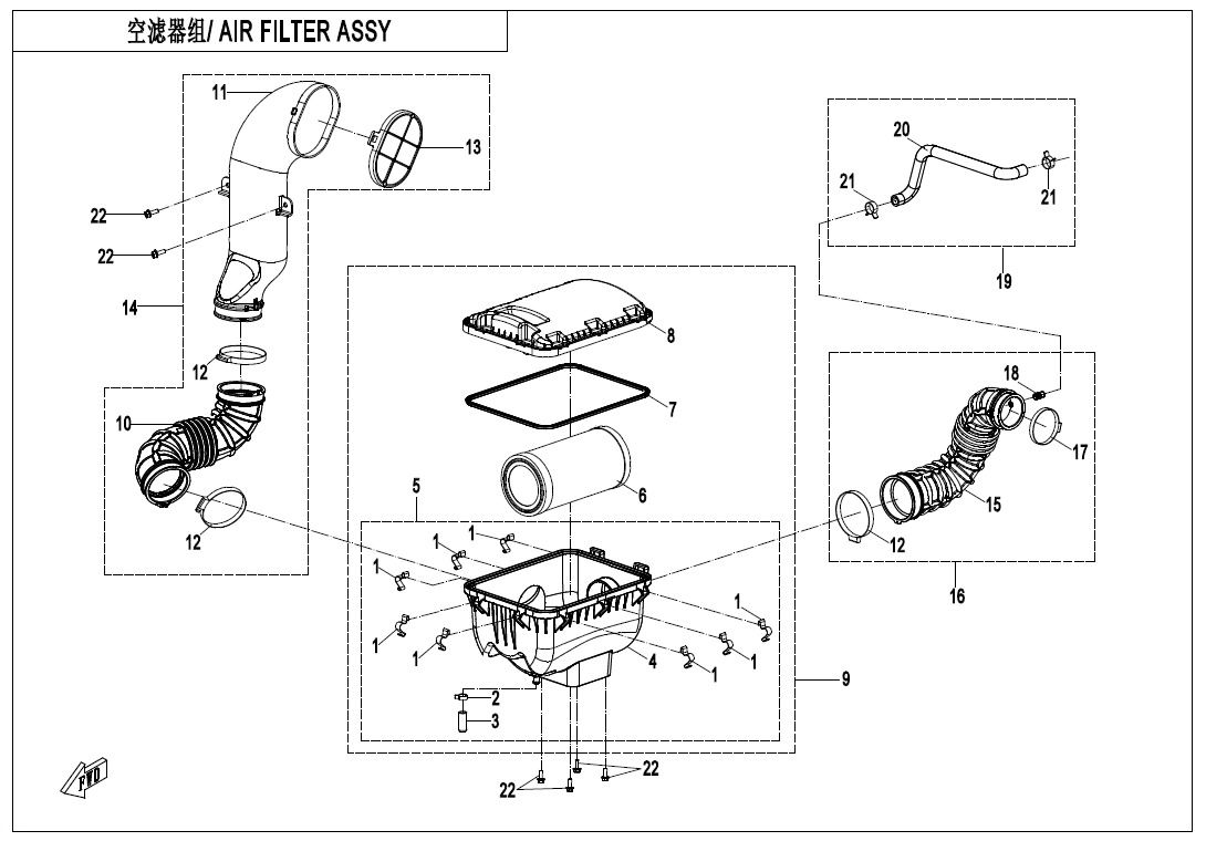 F41 - AIR FILTER ASSY