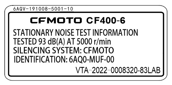 F19-4 - NOISE LABEL(AUSTRALIA)