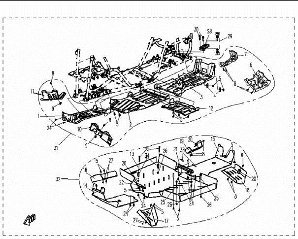 F25 - ENGINE SKID PLATE & TOWING