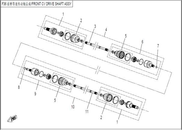 F37-2014-NEW - FRONT CV DRIVE SHAFT ASSY