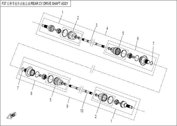 F38-2014-NEW - REAR CV DRIVE SHAFT ASSY