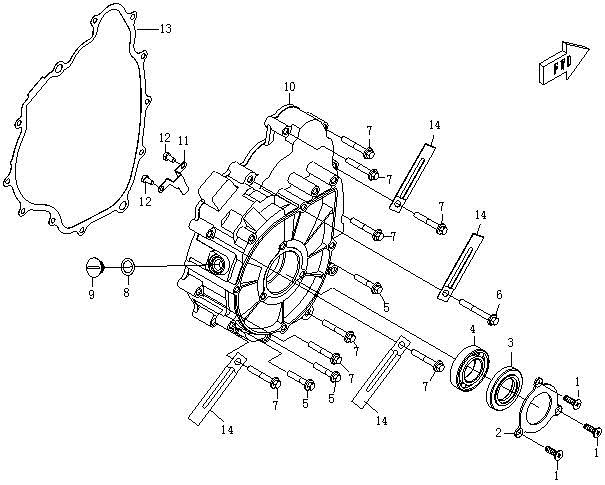 E05 - CRANKCASE COVER (LEFT)